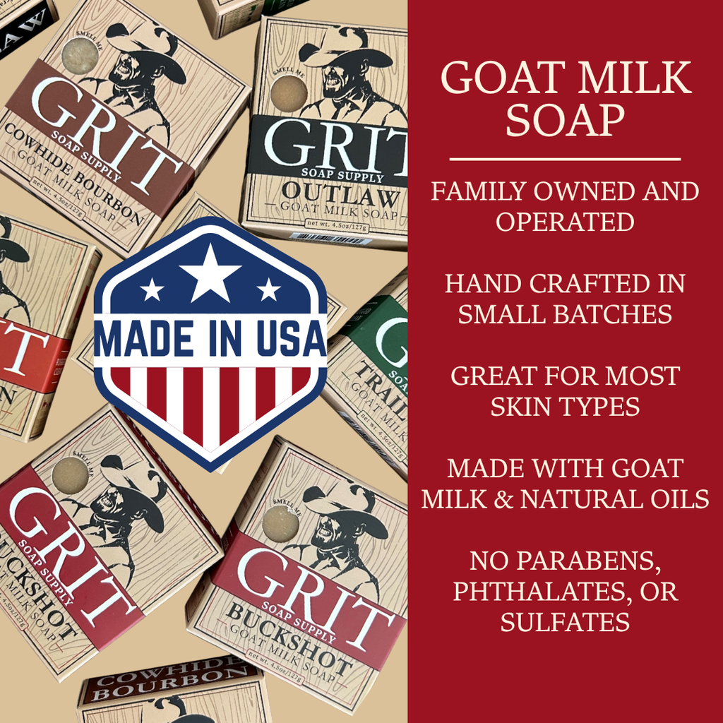 Cowhide Bourbon Goat Milk Bar Soap | Natural Handmade Soap