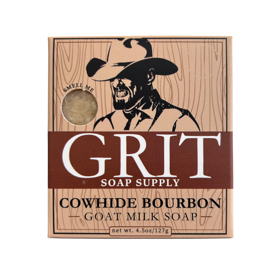 Cowhide Bourbon Goat Milk Bar Soap | Natural Handmade Soap