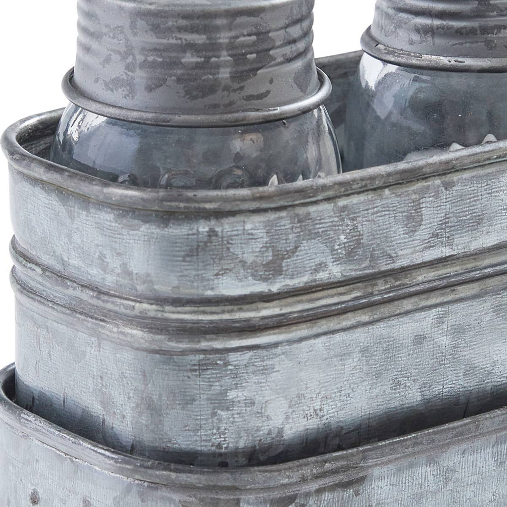Galvanized Salt And Pepper Set