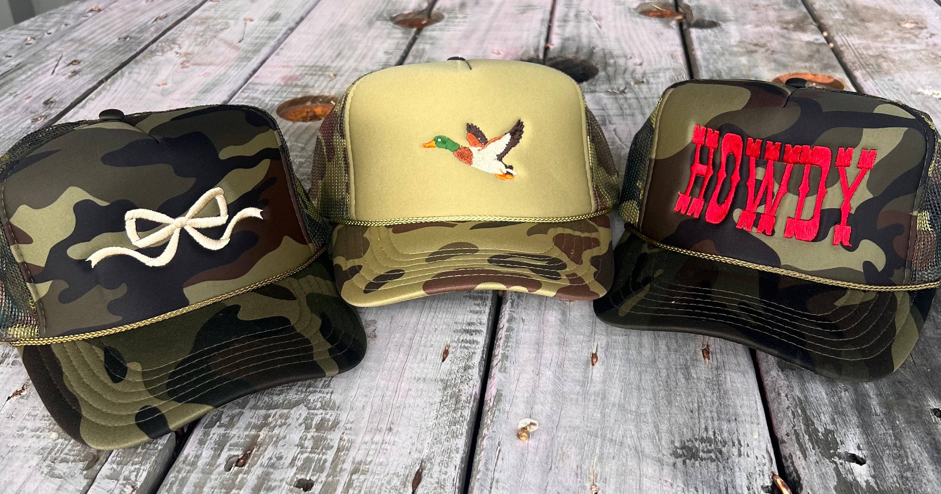 Mallard Duck Embroidery - Camo & Olive Otto Trucker Hat