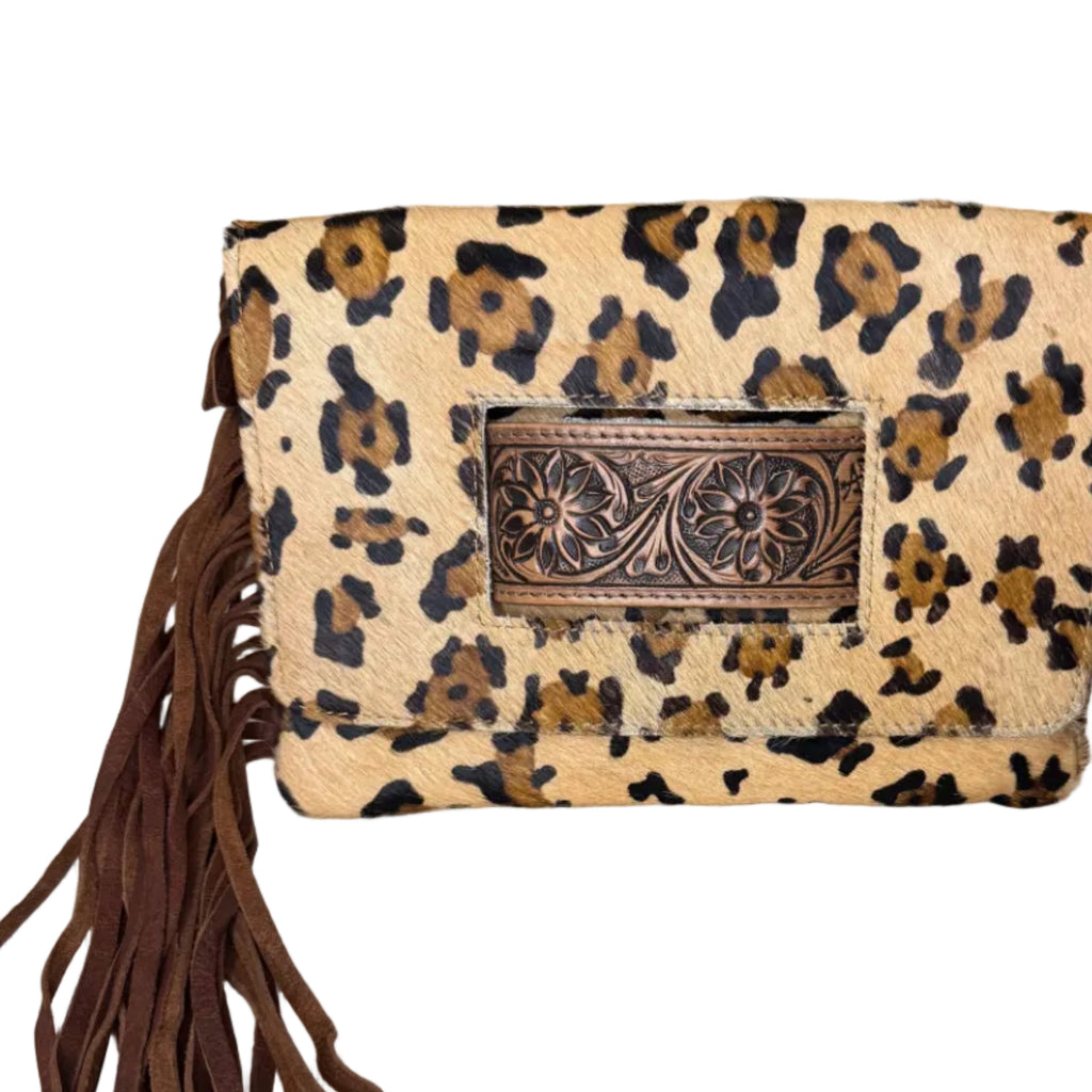 Medium Animal Print Leather Crossbody