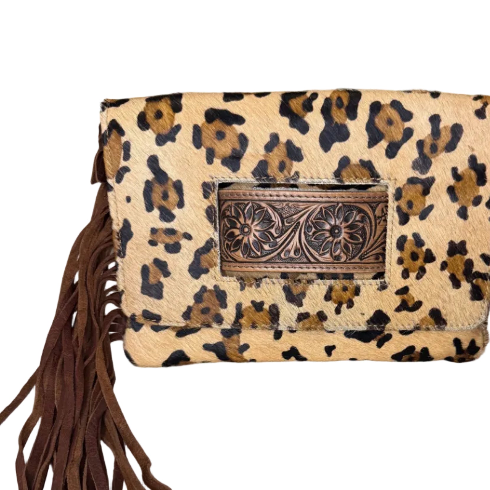 Medium Animal Print Leather Crossbody