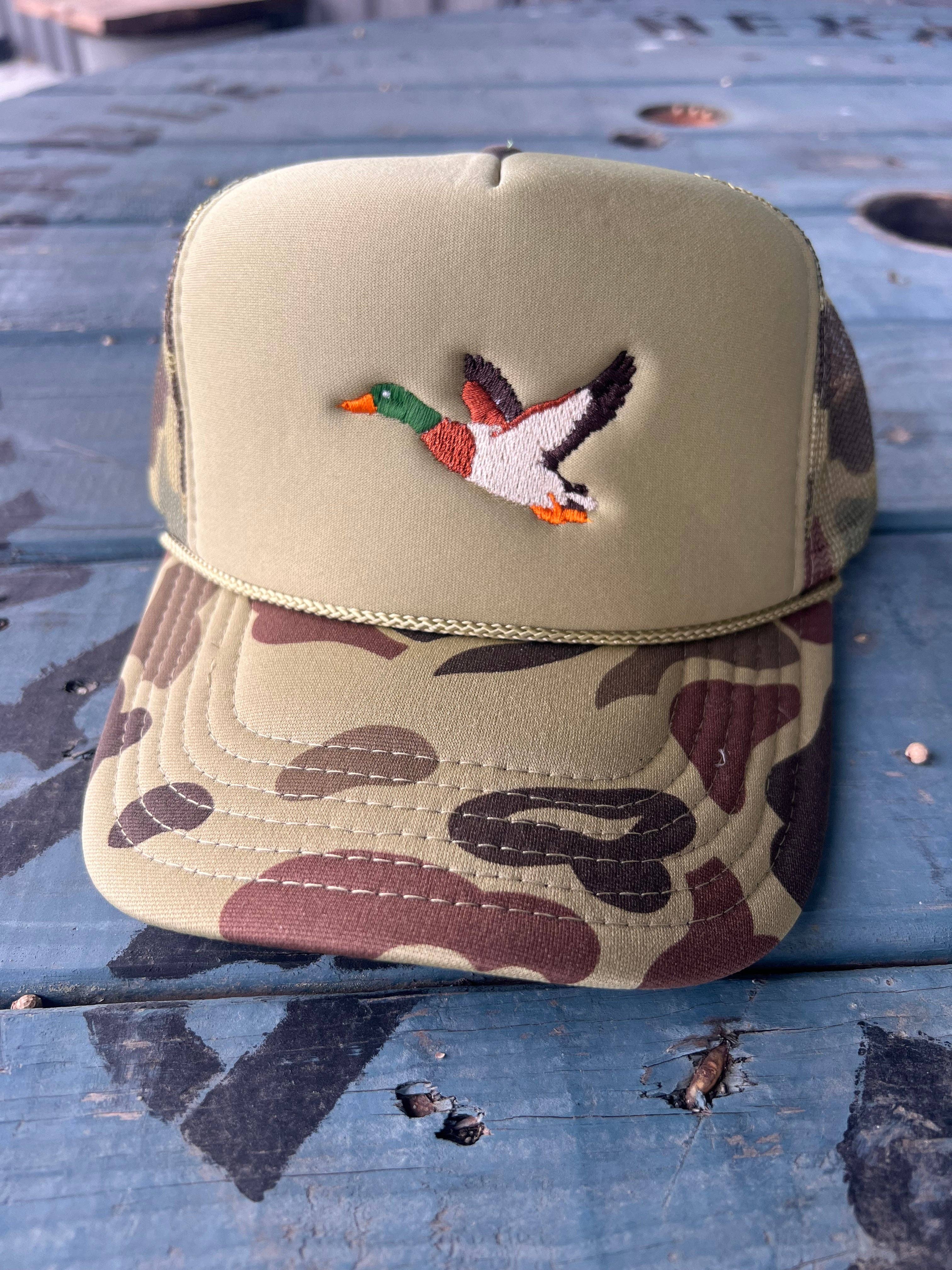 Mallard Duck Embroidery - Camo & Olive Otto Trucker Hat