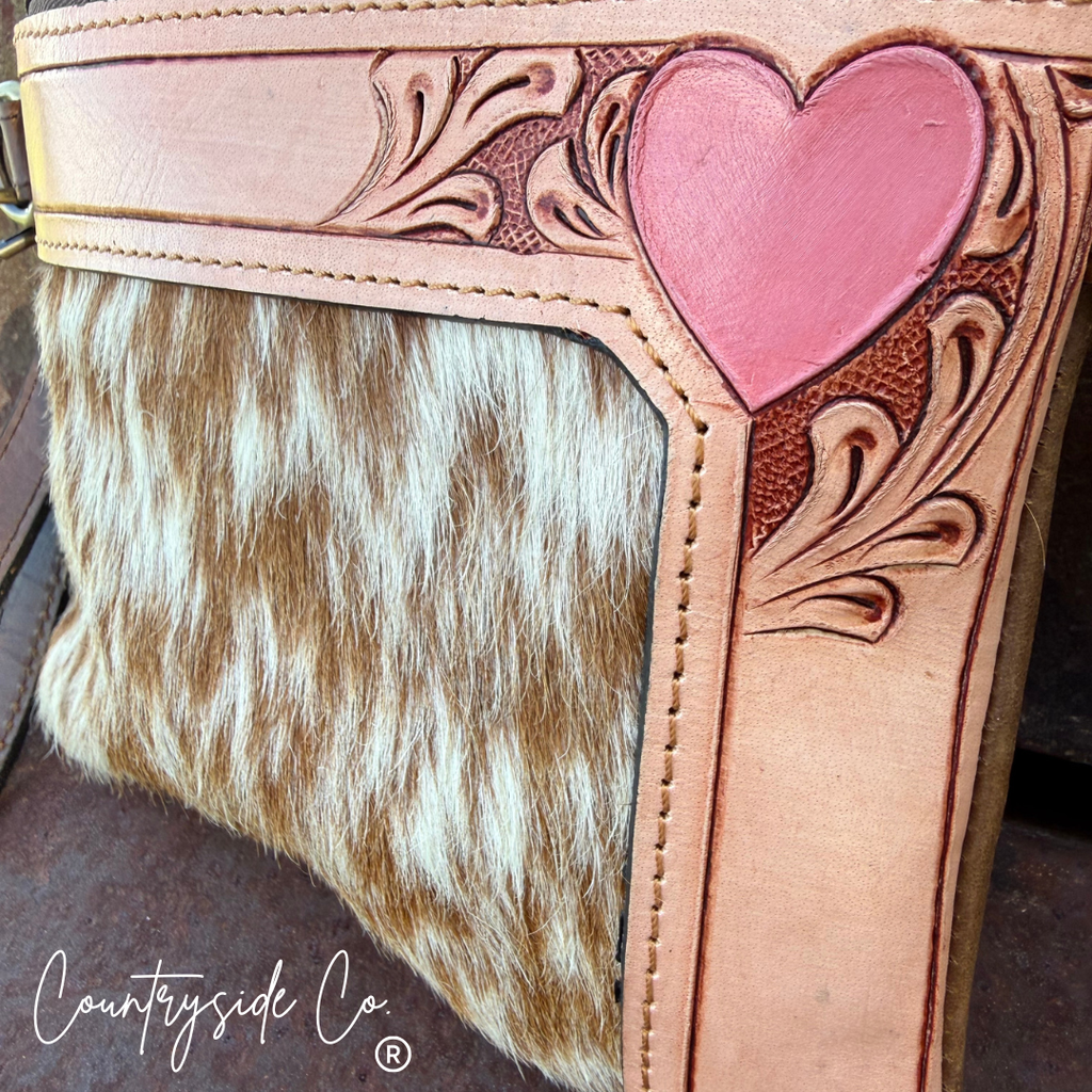 Countryside Co. Wild at Heart Cowhide Purse Crossbody with Wristlet