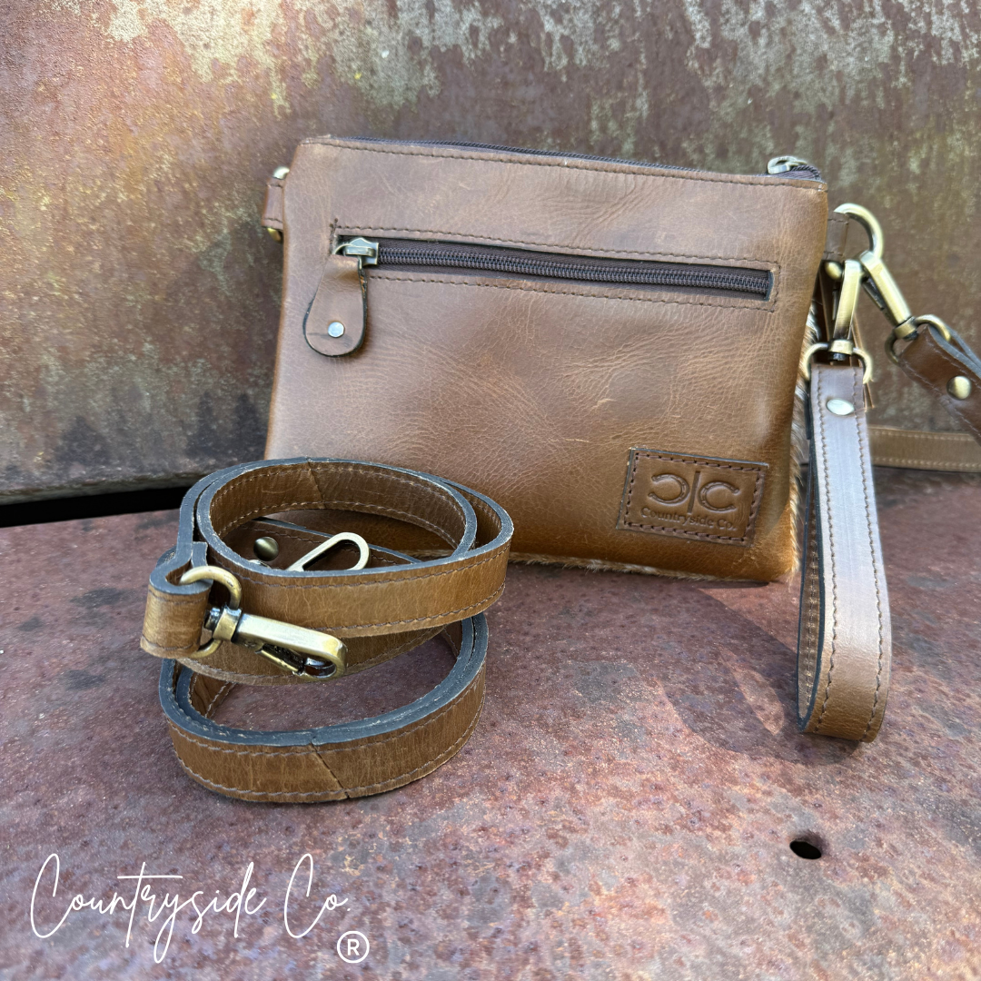 Countryside Co. Wild at Heart Cowhide Purse Crossbody with Wristlet