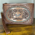 Tooled Leather Money Pouch